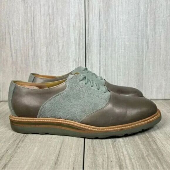 Cole Haan CloudBurst Saddle Grey Teal Oxford Derby Shoe C12028 Mens Size 9.5 - Picture 1 of 10